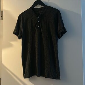 J. Crew utility knit Henley in charcoal grey size M